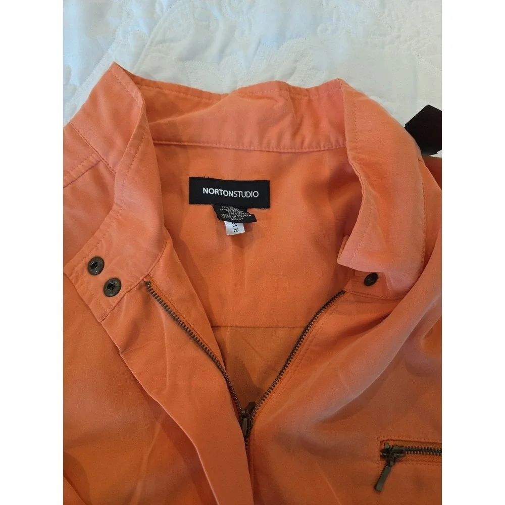 NORTONSTUDIO‎ Women's Bundle Orange and Teal Bomber Jacket Zip Front Size 18